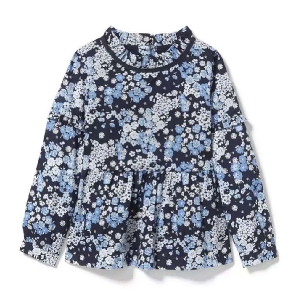 Janie and Jack DITSY FLORAL PEPLUM TOP 12
